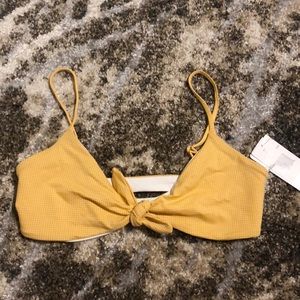 L*Space Gingham Bikini Top NWT